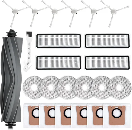 Miniatura 14 de Kit de 18 accesorios para Dreame L10s Ultra Gen 2/L10s Pro Ultra Heat/X30 Ultra/L40s Ultra AE/CE Robot Aspirador, 1 Cepillo TriCut, 4 Cepillos