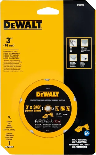 Miniatura 2 de DEWALT Rueda de corte, 3 pulgadas, con acabado fino, carburo ultra afilado (DW8530)