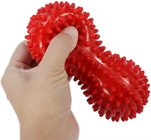 Miniatura 4 de Bola de masaje Masajeador de maní Dolor Músculo Steess Pie Alivio miofascial Pelota Fitness Ejercicio Movilidad Bola de maní (rojo)