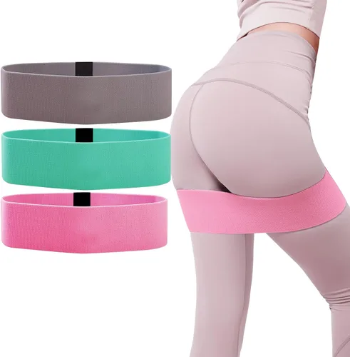 Miniatura 8 de Bandas de resistencia de tela, bandas elásticas de diferentes niveles, bandas moldeadoras de cadera y piernas, adecuadas para yoga, rehabilitación