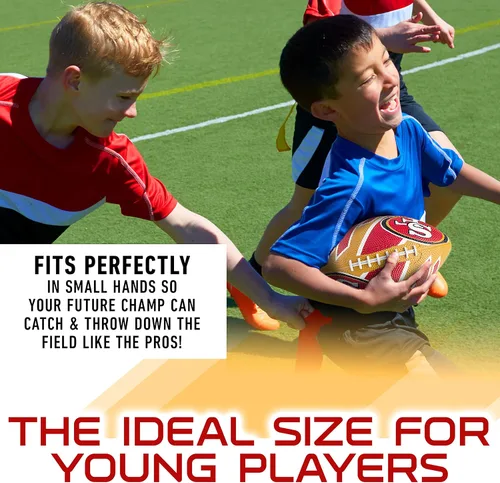 Miniatura 5 de Franklin Sports NFL Team Footballs - Rubber Youth Mini Balls for All Teams - Kids 8.5" Football + Air Pump Sets - Official NFL Licensed