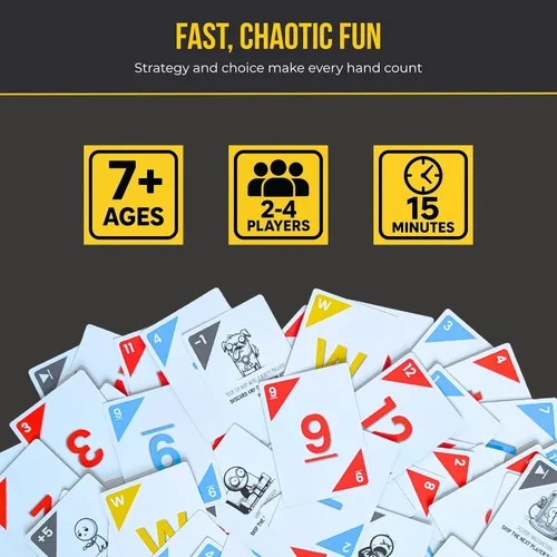 Miniatura 3 de Juego de cartas – Juego de cartas familiar de ritmo rápido estilo Rummy para niños, adolescentes y adultos A partir de 7 años 2 a 4 jugadores