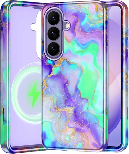 Miniatura 25 de Btscase para Samsung Galaxy S25, [Probado contra caídas de grado militar] Funda protectora de diseño de patrón de mármol, resistente, delgada