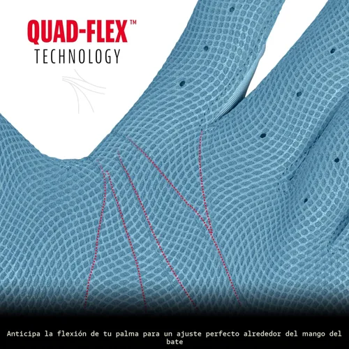 Miniatura 4 de Franklin Sports MLB - Guantes de bateo de béisbol CFX Pro para jóvenes y adultos, béisbol + sóftbol, varios tamaños + colores Carolina azul/blanco
