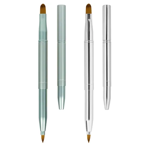 Miniatura 12 de Unaone [Paquete de 2] Cepillo de labios para lápiz labial, cepillos de labios retráctiles, cepillo de maquillaje de doble extremo para lápiz labial