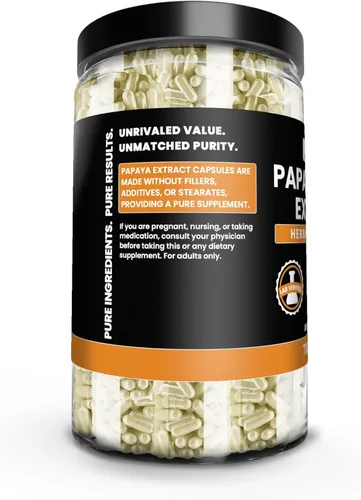 Miniatura 3 de PURE ORIGINAL INGREDIENTS Extracto de papaya (730 cápsulas) sin magnesio o rellenos de arroz, siempre puro, verificado por laboratorio