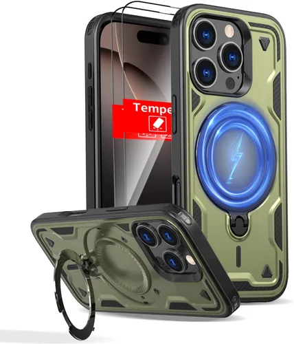 Miniatura 55 de Funda magnética para Google Pixel 9A compatible con cargador inalámbrico MagSafe, para Pixel 9A, funda de teléfono integrada de 360 °, con 2