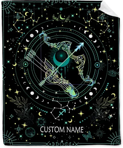 Miniatura 16 de Manta personalizada de escorpio Regalos de manta de constelación personalizada Manta de franela decorativa de astrología Regalos