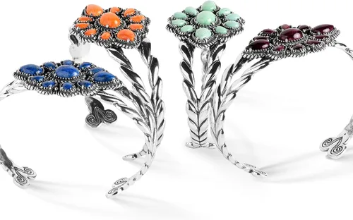 Miniatura 3 de American West Sterling - Pulsera de piedras preciosas a elegir, tallas S, M o L
