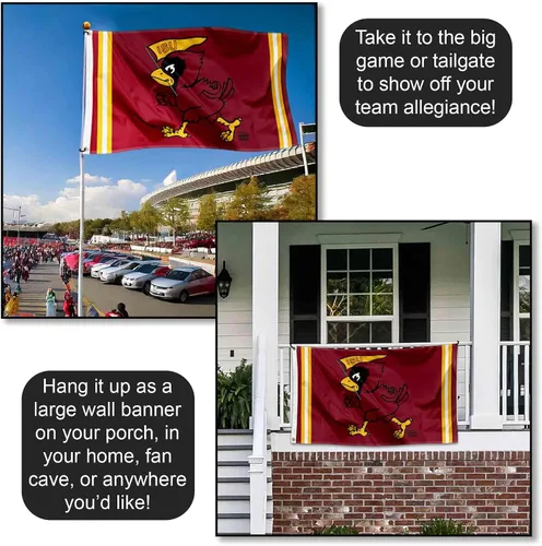 Miniatura 4 de Bandera retro retro de los Iowa State Cyclones de 3 x 5