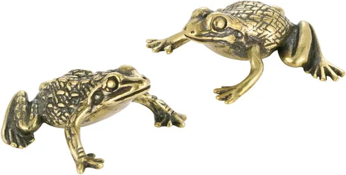 Miniatura 4 de Figura de araña de latón, escultura de riqueza Fengshui estilo japonés, estatua de la suerte, té para mascotas, figura coleccionable en miniatura