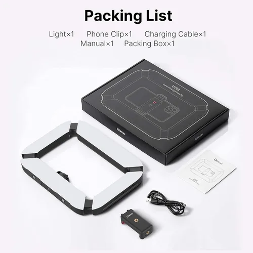 Miniatura 7 de Soporte de Video para Smartphone PICTRON U200 Luz de Anillo LED Portátil Luz para Selfies Estabilizador de Video para Teléfono para Cámara