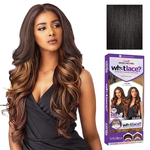 Miniatura 10 de Sensationnel What Lace 13X6 Pelucas - Solana Encaje Frontal Atado a Mano Sin Pegamento Sintético con Densidad Natural Línea de Cabello Predepilada
