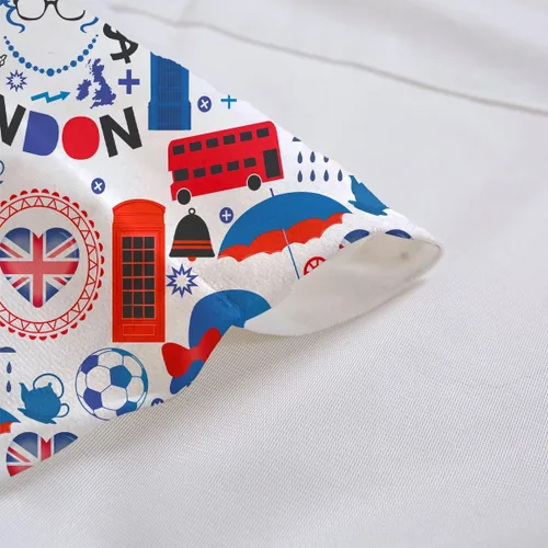 Miniatura 4 de Erosebridal Cortinas para ventana de cabina de teléfono, cortinas de cenefa Londres Big Ben, cenefas opacas con temática británica, cenefa HePattern