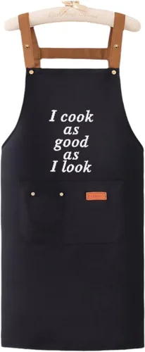 Miniatura 8 de Cooking is Love Made Visible Delantal Impermeable Delantal de Lona Delantal Chef BBQ Decoración para Asar