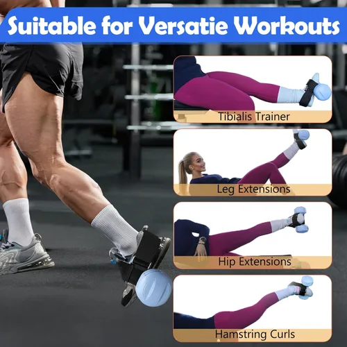 Miniatura 2 de Accesorio para el pie con mancuernas, correa ajustable para pesas de tobillo para entrenamientos de piernas, fortalece los flexores de cadera, 1pcs
