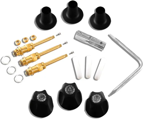 Miniatura 9 de SENTO Juego de molduras para tina y ducha de 3 asas para grifos Price Pfister, instalación fácil, metal resistente, níquel satinado
