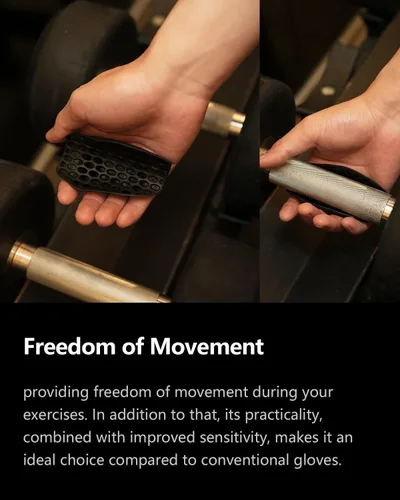 Miniatura 7 de Guantes de Entrenamiento, Guantes de Gimnasio de Látex Sin Dedos, Agarres de Dominada para Hombres y Mujeres, Agarres de Palma para Entrenamiento