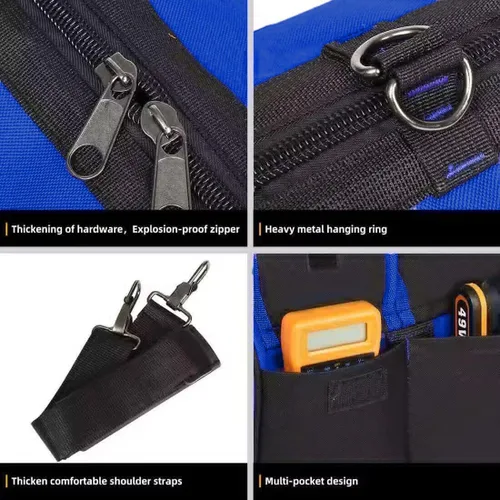 Miniatura 3 de FASTECH Portaherramientas resistente con boca ancha, bolsillos interiores (17 pulgadas)