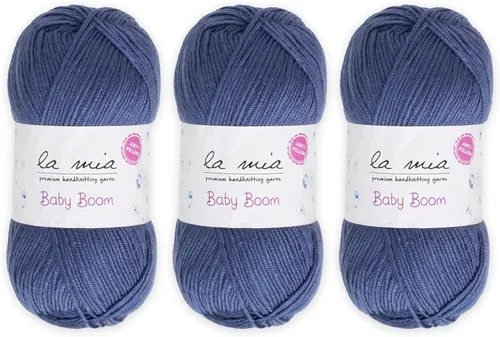 Miniatura 58 de 1 madeja La Mia Baby Boom, hilo acrílico 100% antipilling para tejer y ganchillo para tejer y ganchillo, 3.53 oz (3.5 onzas) / 820.2 ft