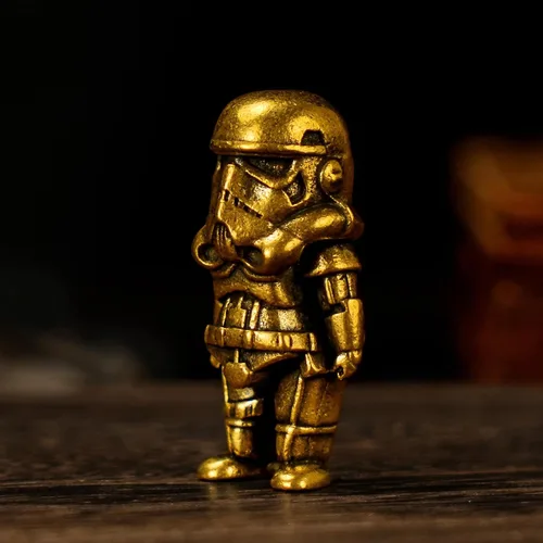Miniatura 6 de CHOVY Figura de robot de latón antiguo, decoración retro de latón macizo pesado, escultura de arte biomecánica para coleccionistas, regalo Steampunk