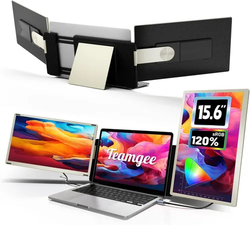Miniatura 10 de Teamgee Extensor de pantalla para laptop de 14 pulgadas, monitor portátil S1 Dual FHD IPS para portátiles de 13 a 17 pulgadas, USB-C/HDMI Plug &