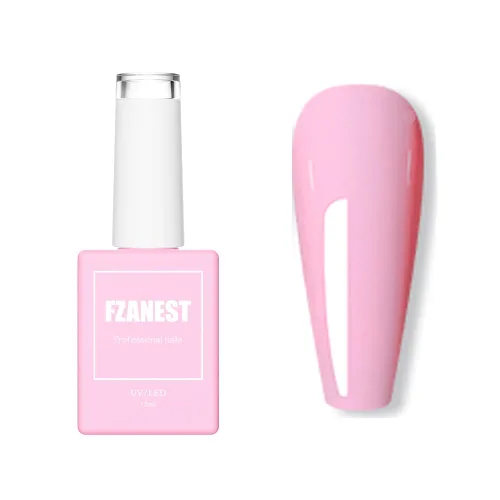 Miniatura 12 de FZANEST Esmalte de uñas en gel azul bebé, color de verano amarillo esmalte en gel para arte de uñas removible LED UV #D15