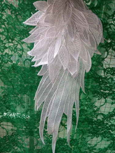 Miniatura 3 de 1 par de alas de ángel bordadas blancas de 10.6 x 5.1 pulgadas (blanco-pequeño)