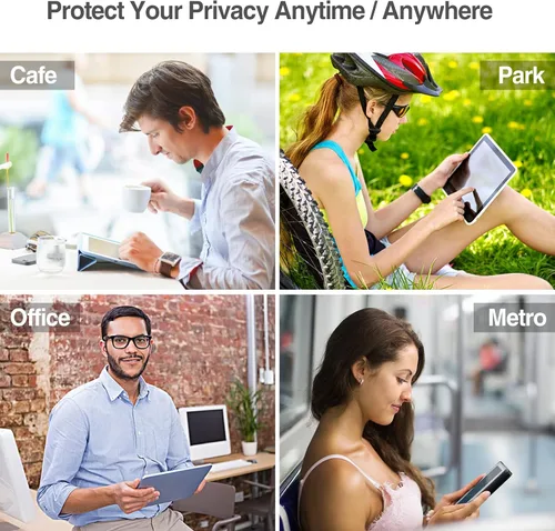 Miniatura 7 de ProCase Protector de pantalla de privacidad para iPad 10.2, 9, 8, 7, 2021, 2020 y 2019, protector de película de vidrio templado antiespía