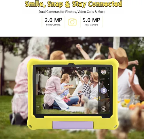 Miniatura 5 de Tabletas Android 15 – Tableta para niños de 10 pulgadas con funda, Octa-Core, 8 GB+64 GB de almacenamiento (expandible a 1 TB), cámara dual