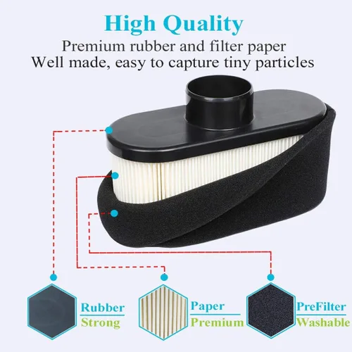 Miniatura 4 de HOODELL Paquete de 2 filtros de aire 11013-7047 con filtro previo, para Kawasaki FR651V FR691V FR730V Motor Hustler Husqvarna Gravely Lawn Mower