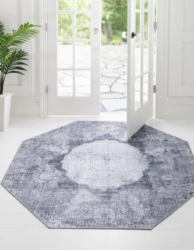 Miniatura 16 de Unique Loom Yara Collection - Alfombra de área Nayer (5' 1" x 8' Rectángulo, Azul Sobreteñido/Azul)