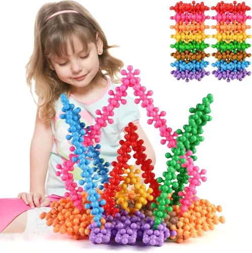 Miniatura 9 de TOMYOU 200 Piezas Bloques de Construcción Niños Juguetes STEM Conjuntos de Discos Educativos Entrelazados de Plástico Sólido para Niños y Niñas