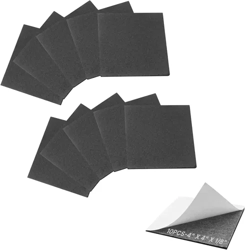 Miniatura 20 de Storystore 5 hojas acolchadas de espuma de 12 x 8 x 1/8 pulgadas, autoadhesivas, de espuma de celda cerrada, de neopreno, aislantes, almohadillas