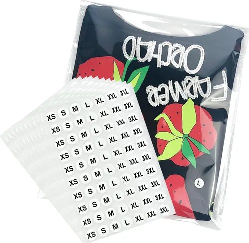 Miniatura 10 de PigPotParty Bolsas de plástico transparentes de 9" x 12" para camisetas con etiquetas de tamaño de ropa, 100 piezas de bolsas de embalaje de manga