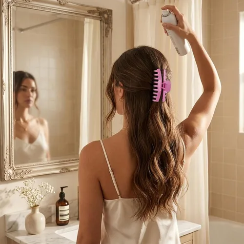 Miniatura 6 de TOCESS Paquete de 8 pinzas grandes para el cabello para mujer, pinzas grandes para cabello fino y grueso, rizado, agarre fuerte de los años 90, 4.33