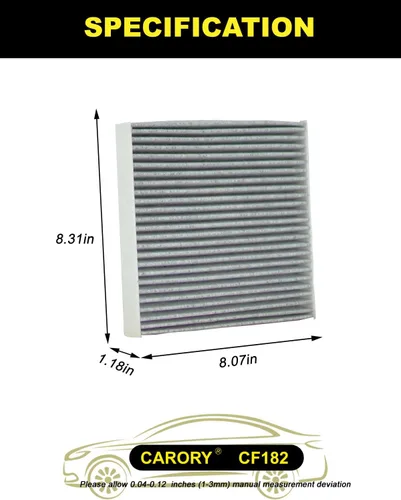 Miniatura 2 de Filtro de aire de cabina con carbón activado para Honda 2017-2025 CR-V, Civic 2016-2025, Fit 2009-2020, HR-V 2016-2025, Odyssey 2018-2025, Insight