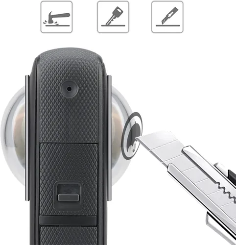 Miniatura 2 de Protector de lente compatible con Insta360 One x2, con protector de pantalla de vidrio templado, película transparente oleofóbica antihuellas