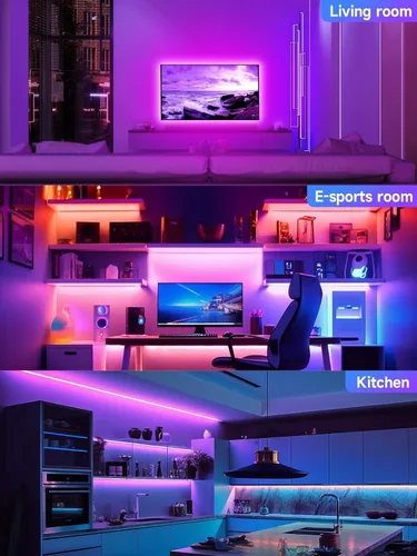 Miniatura 6 de GIPOYENT Tira de luz de TV, retroiluminación LED de sincronización de música, para TV de 32 a 50 pulgadas, luz de TV LED con función Bluetooth, tira