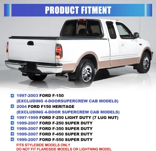 Miniatura 2 de Nixon Offroad Conjunto de luces traseras para Ford F150/F250 1997-2003, 1997-2003 Ford F-350, lámparas traseras para 1999-2007 F250-F350, lado