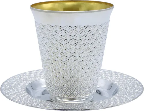 Miniatura 3 de Exquisite Juego de taza y platillo de plástico desechable de 5.5 onzas para niños, taza y platillo Tatz Silver para Pascua, Shabat, boda, británico