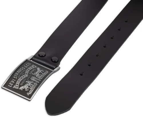 Miniatura 4 de Levis Cinturón de cuero para hombre con hebilla de placa Negro