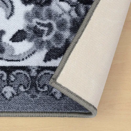 Miniatura 5 de Superior Alfombra antideslizante Seraphina para interiores, lavable y negro-blanco