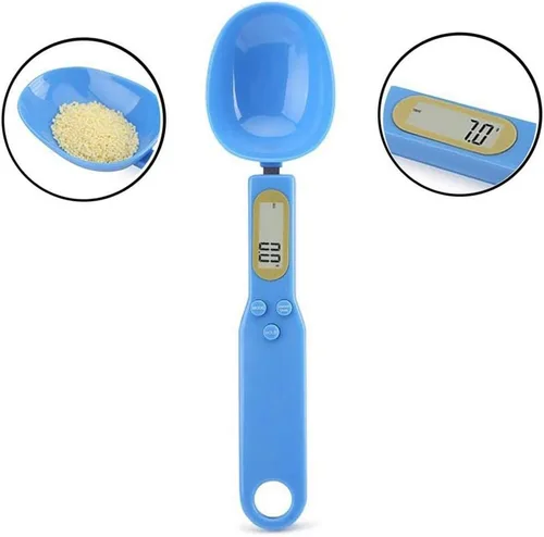 Miniatura 2 de Cuchara de báscula de alimentos, báscula de cocina portátil de alta precisión para el hogar, 1.1 lb/500 g (0.00 oz) LCD electrónico preciso