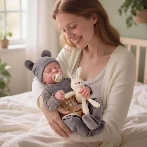 Miniatura 6 de JIZHI Reborn Baby Dolls Boy - Muñeca de bebé recién nacida realista de 20 pulgadas con cuerpo posable, muñecas de bebé de la vida real con gris
