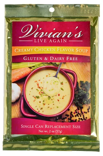Mezcla de crema de pollo y salsa sin gluten, sin lácteos, estable en el estante y mezcla en polvo por Vivian's Live Again