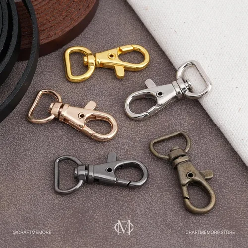 Miniatura 7 de 20 ganchos giratorios de pinza de langosta para hacer bolsos, clip de cordón de macramé CSPS (5/8 pulgadas, plateado)