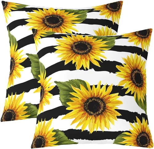 Miniatura 26 de Feelyou Juego de 2 fundas de almohada de leopardo de 16 x 16 pulgadas, fundas decorativas con estampado de guepardo, decoración del hogar, funda