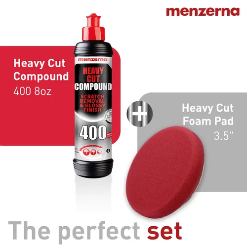 Miniatura 2 de Menzerna Kit para Eliminar Arañazos y Marcas I Juego de Pulido para Coche con Menzerna Corte Pesado 400 y Almohadilla de Pulido de 3,5 Pulgadas I
