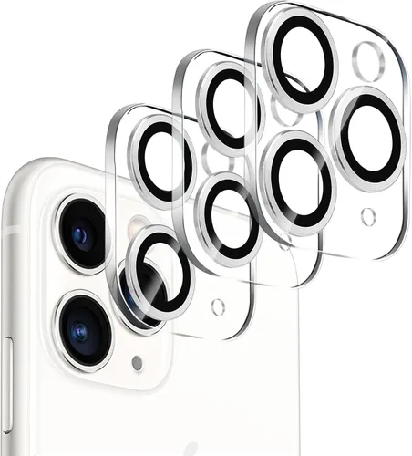 Miniatura 44 de Paquete de 3. Protector de lente de cámara Dengduoduo para iPhone 11 y iPhone 12 Mini, Glitter Bling Sparkle Ultra HD, vidrio templado, dureza 9H
